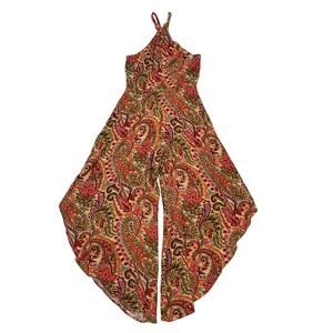 1 State Jumpsuit Womens XS Colorful Sleeveless Wide Asymmetrical Leg Vacation